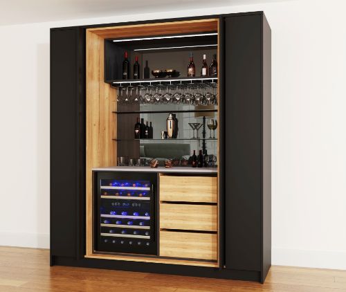 custom home bar units built by fitted interiors by lime in St Albans