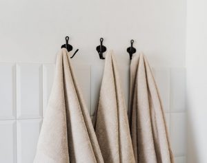 if you don't have much storage, hanging hooks are an easy hack that don't take up much space