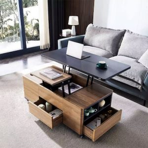 space saving design ideas like this multi-functional coffee table can help you to save space!