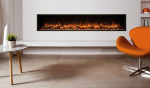 adding an electric fireplace to your TV media wall is a great way to add a luxury vibe to your room
